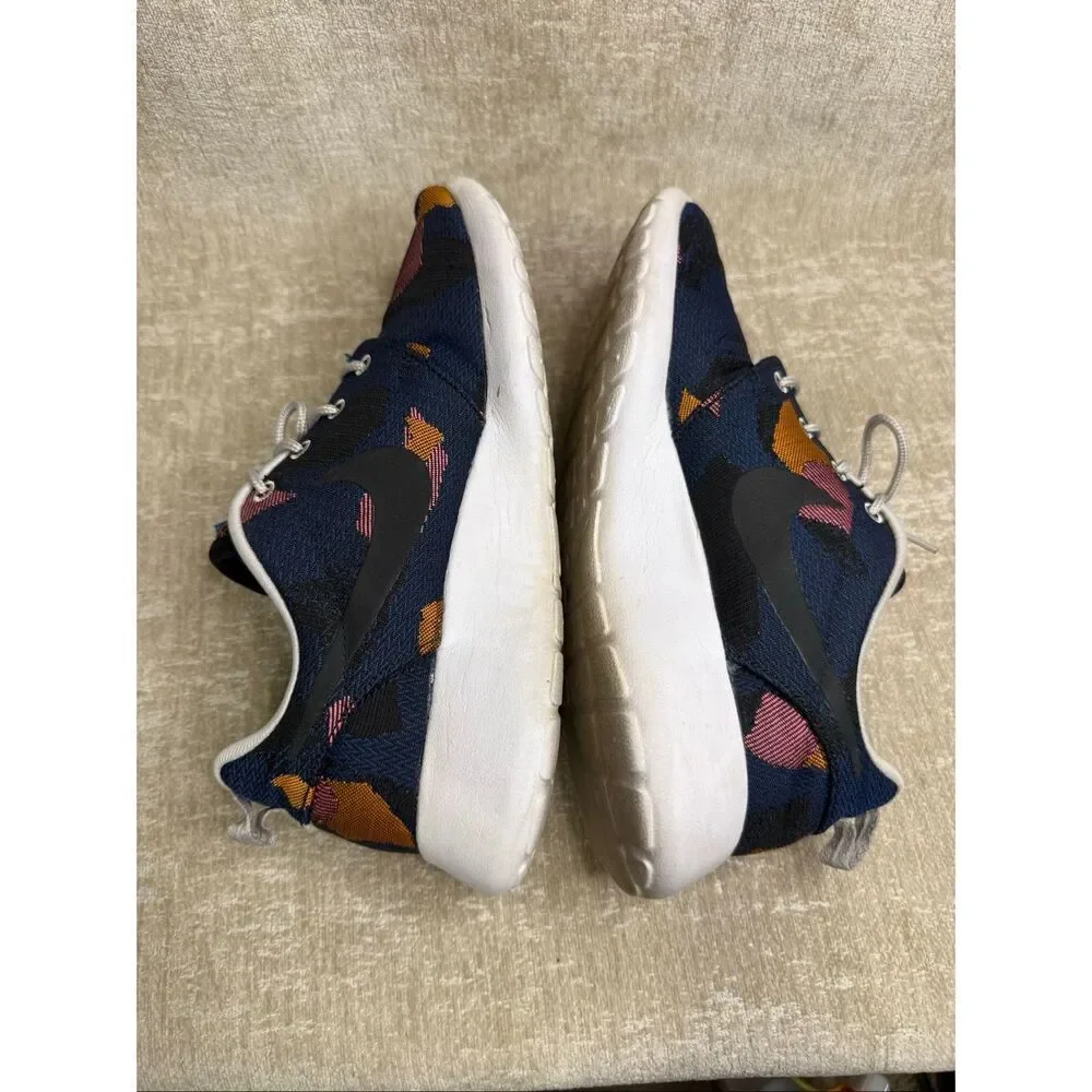 Nike Women's Roshe One Knit Jacquard Print Trainers Running Sneakers Blue Size 8